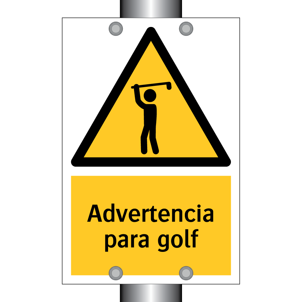Advertencia para golf