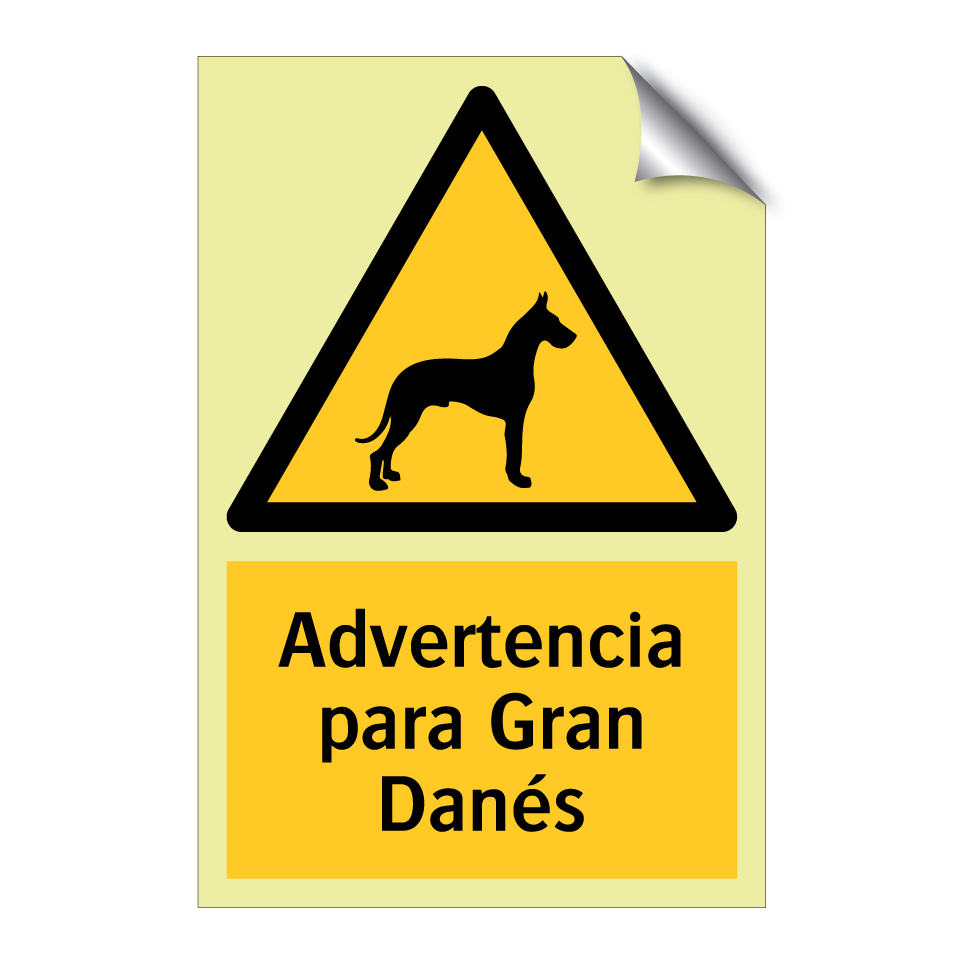 Advertencia para Gran Danés