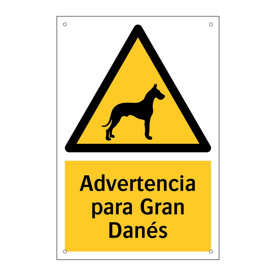 Advertencia para Gran Danés