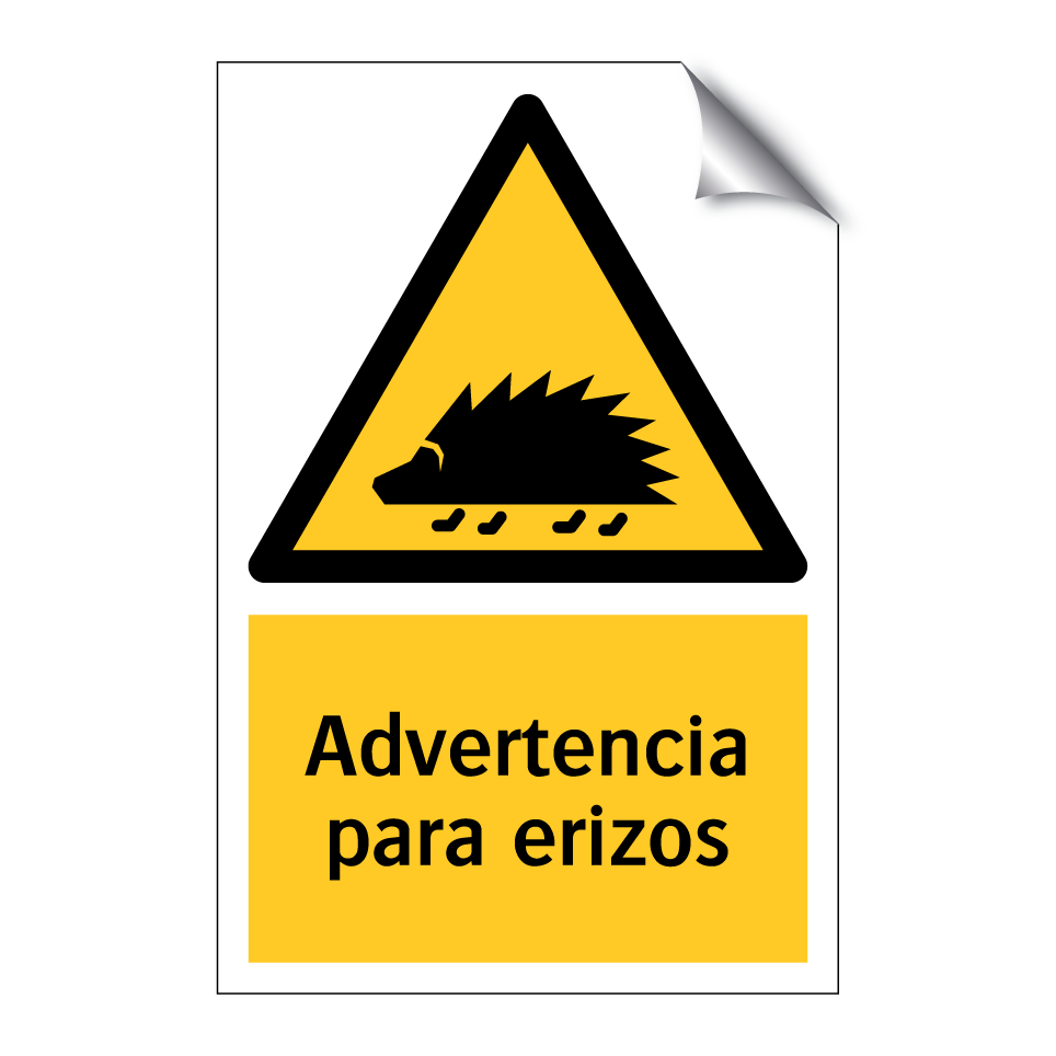 Advertencia para erizos