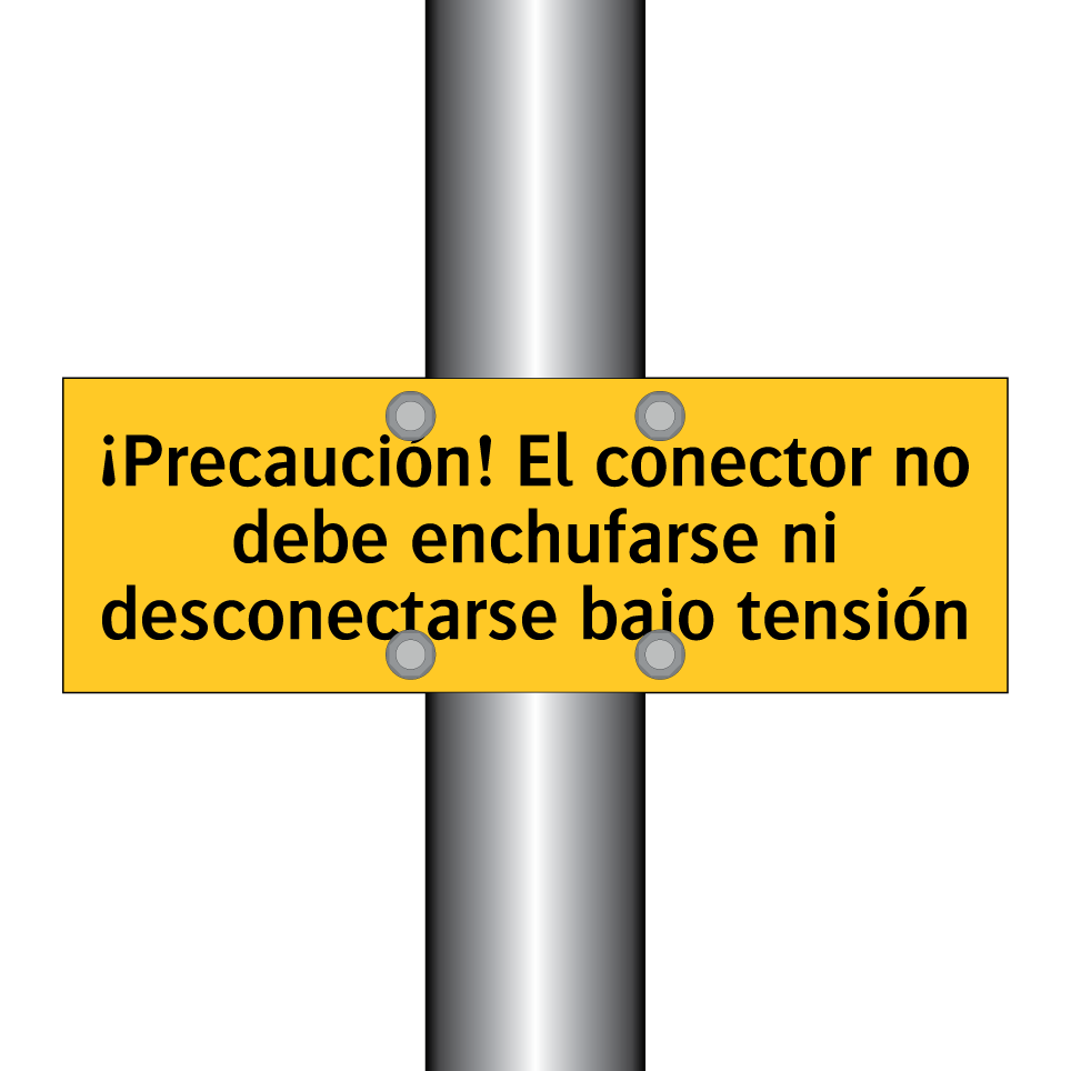 ¡Precaución! El conector no debe enchufarse ni desconectarse bajo tensión