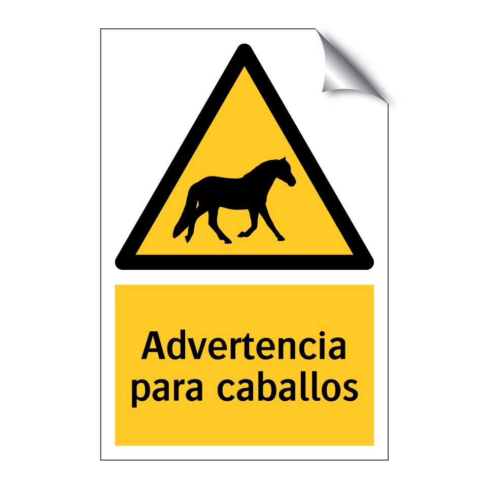 Advertencia para caballos
