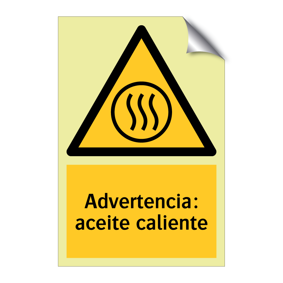 Advertencia: aceite caliente