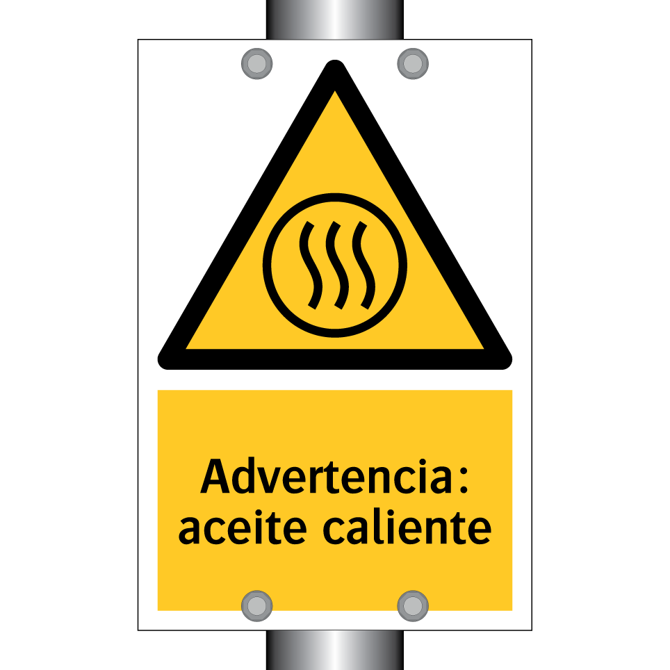 Advertencia: aceite caliente