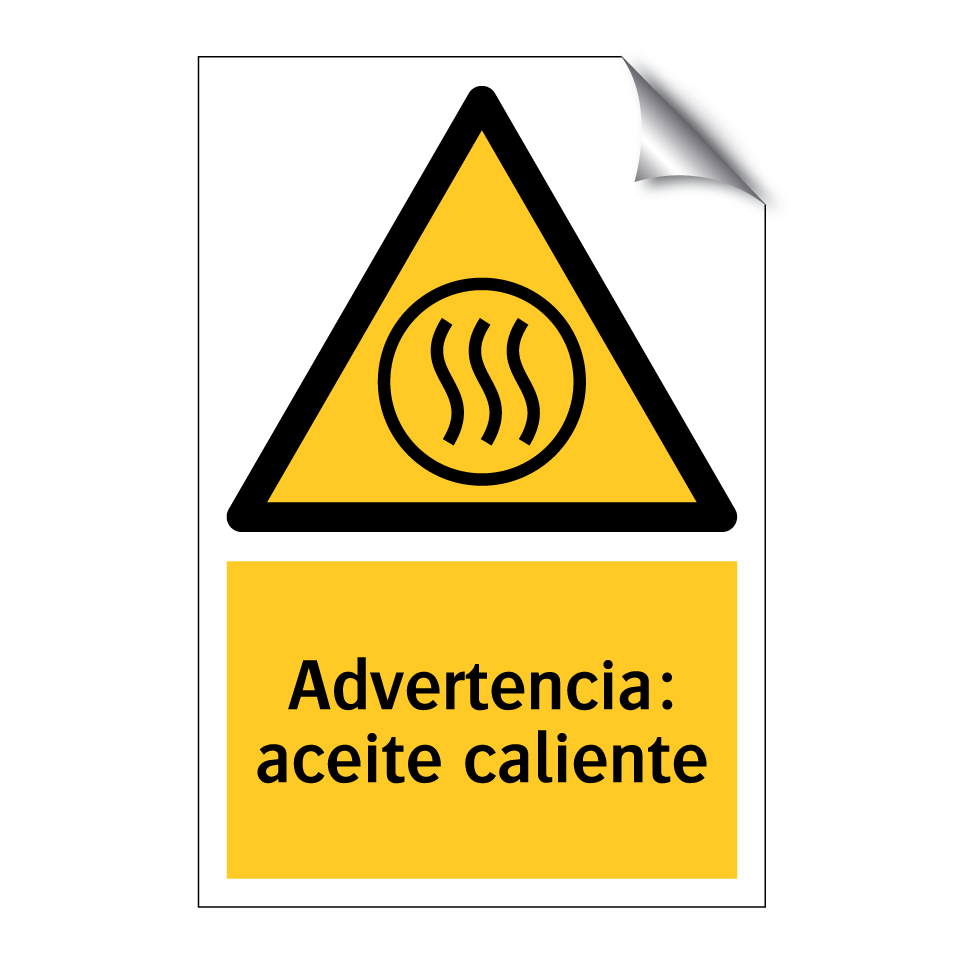 Advertencia: aceite caliente