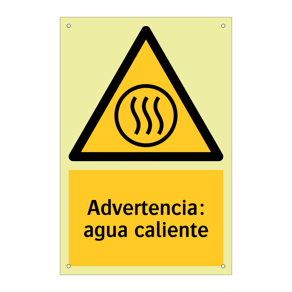 Advertencia: agua caliente