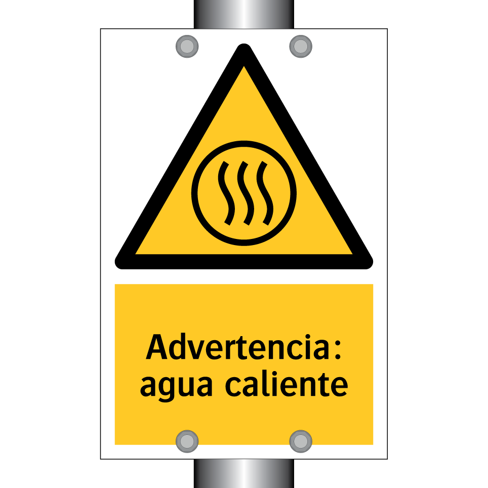 Advertencia: agua caliente