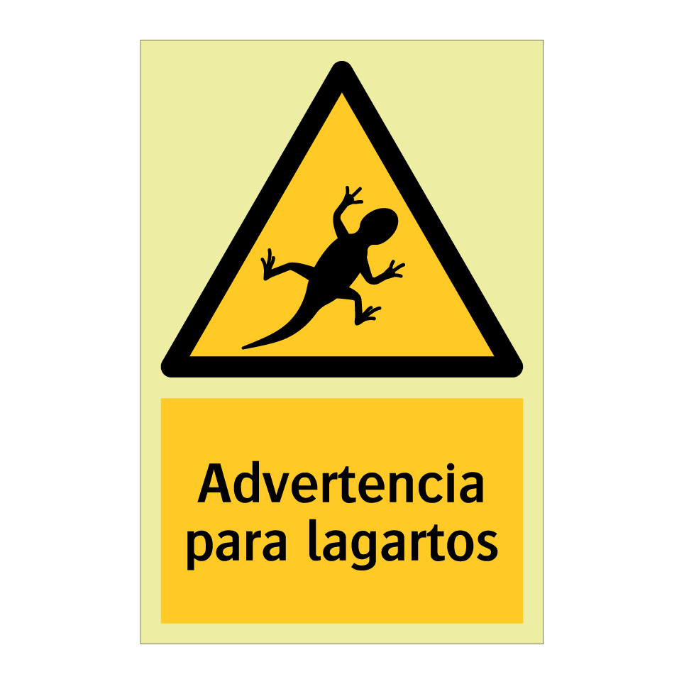 Advertencia para lagartos