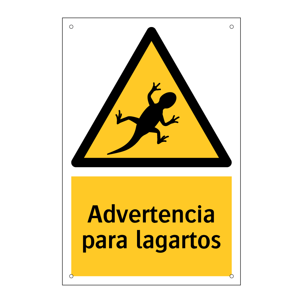 Advertencia para lagartos