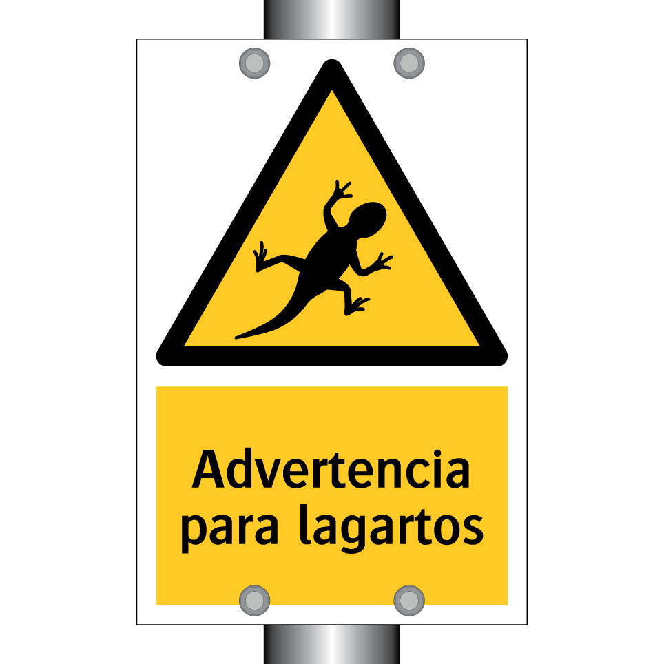 Advertencia para lagartos