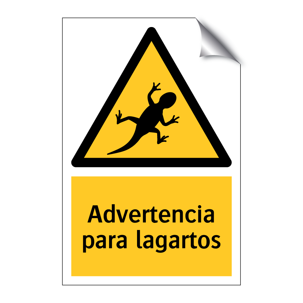 Advertencia para lagartos