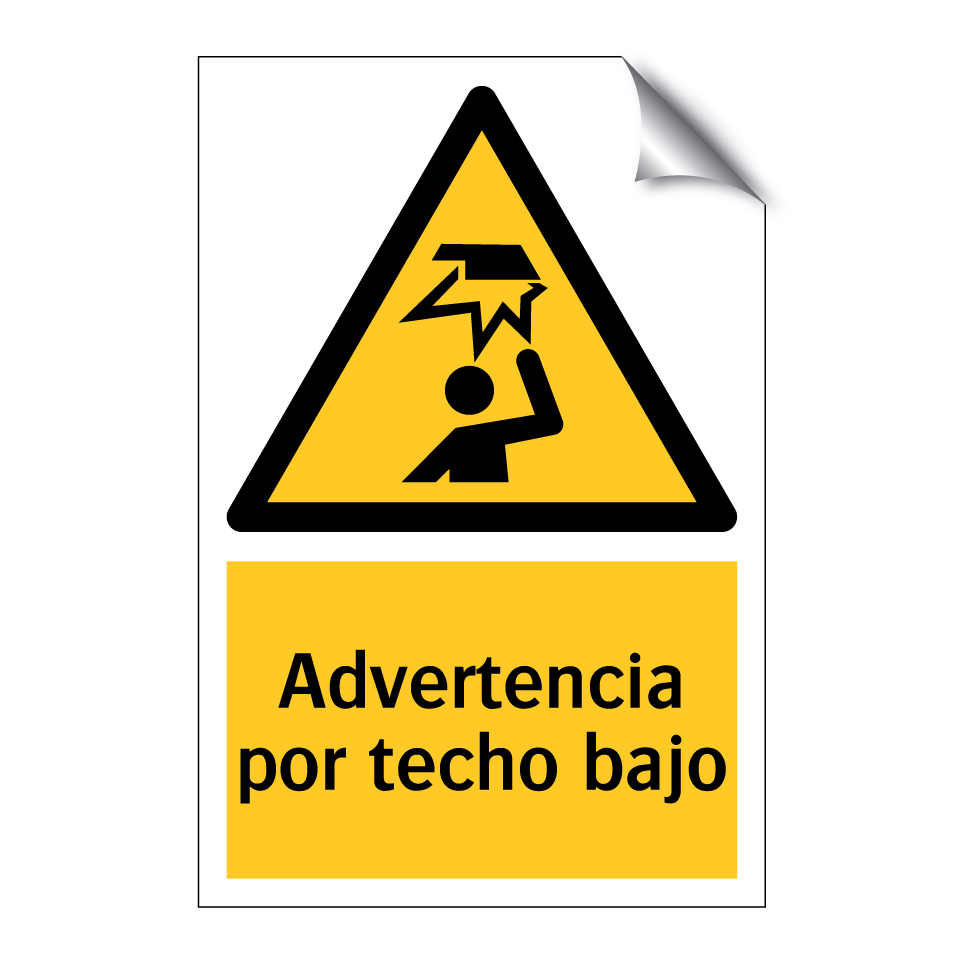 Advertencia por techo bajo
