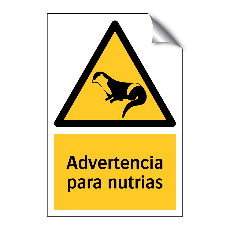 Advertencia para nutrias