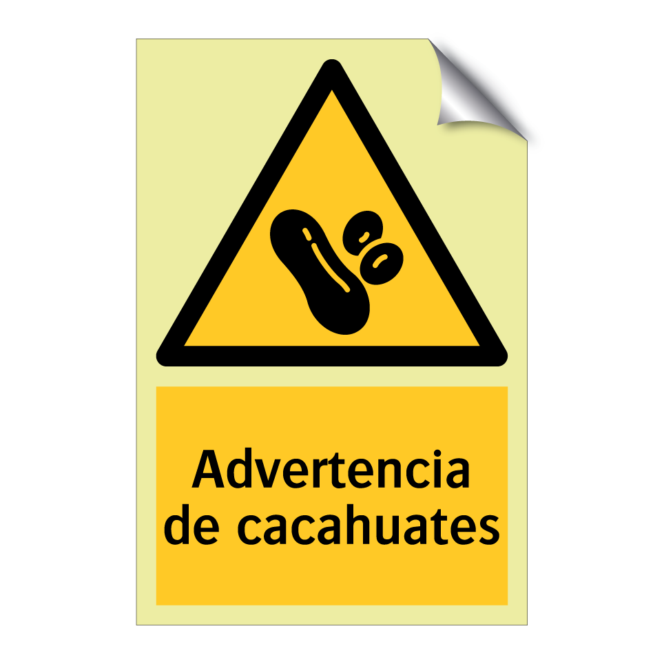 Advertencia de cacahuates