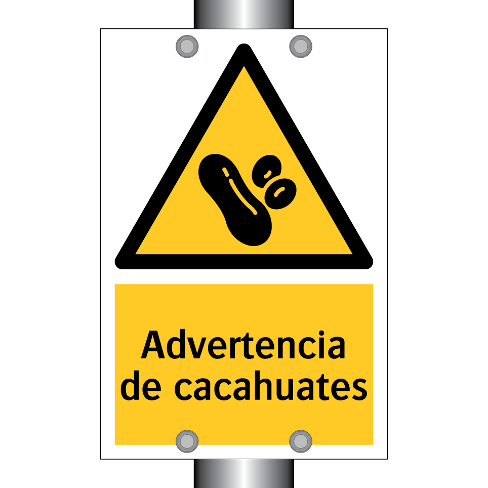 Advertencia de cacahuates