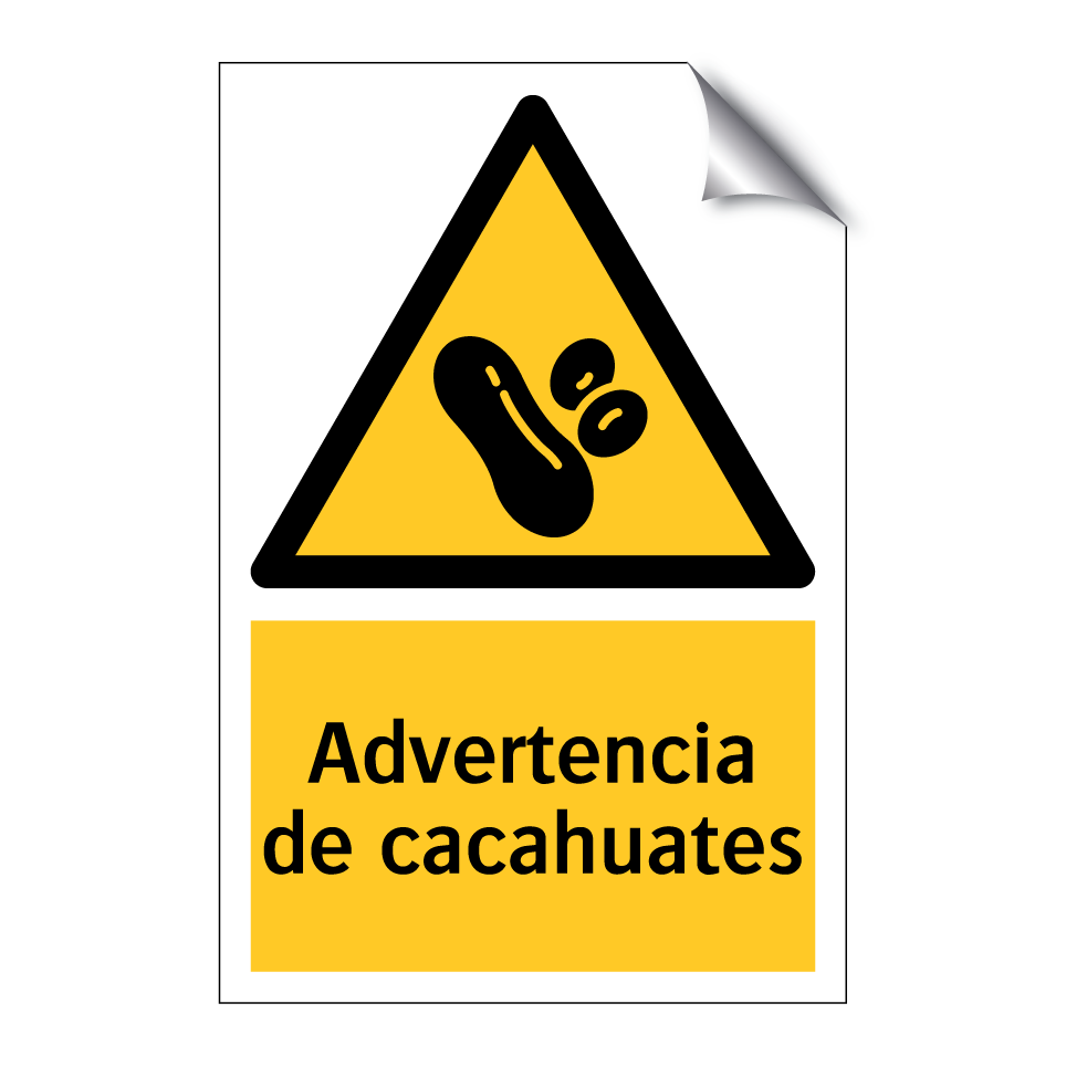 Advertencia de cacahuates