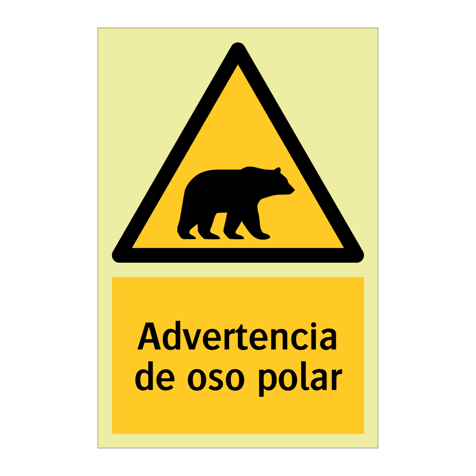 Advertencia de oso polar