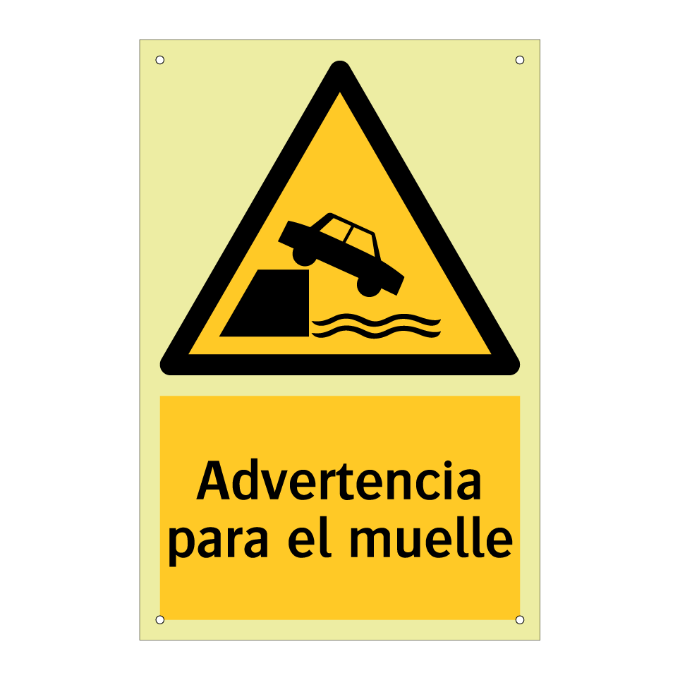 Advertencia para el muelle