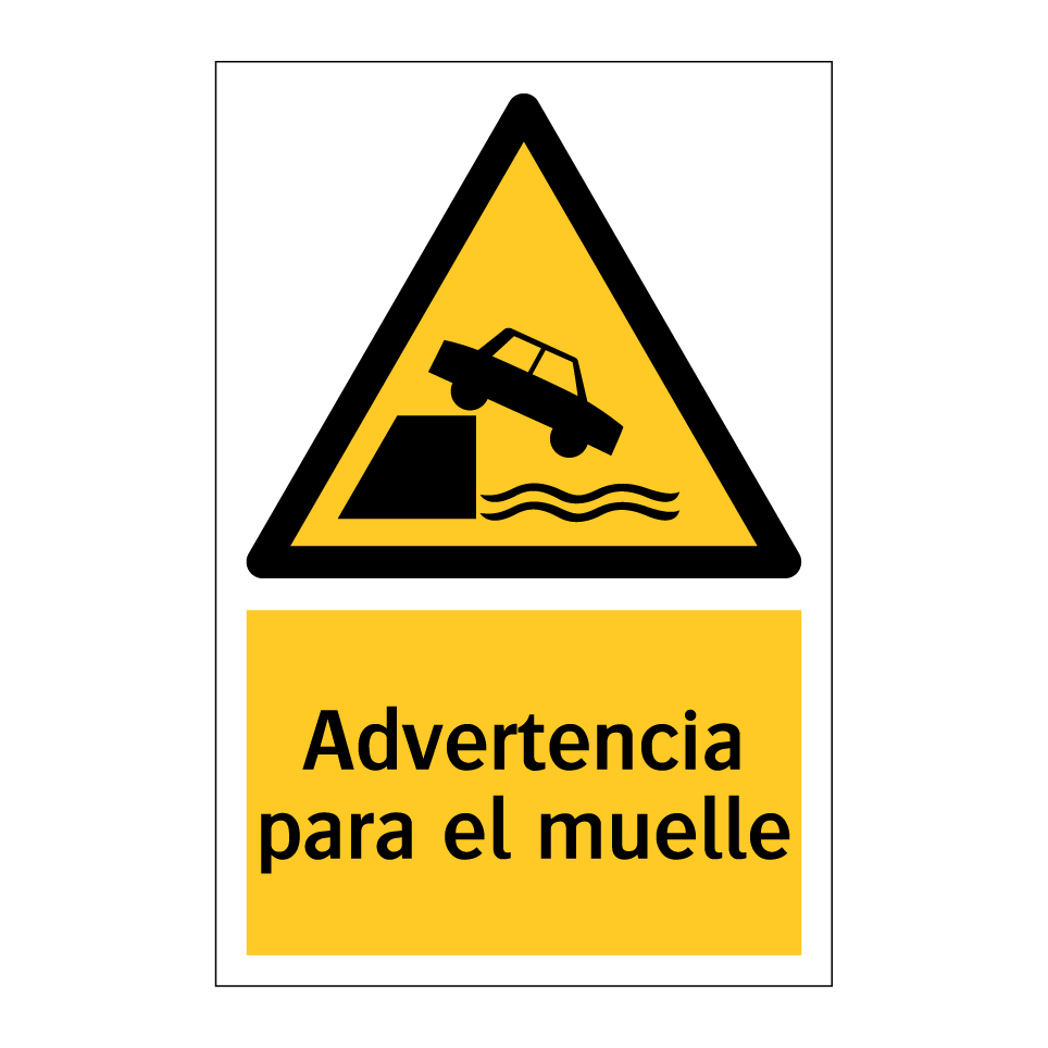 Advertencia para el muelle
