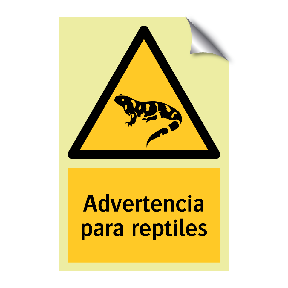 Advertencia para reptiles