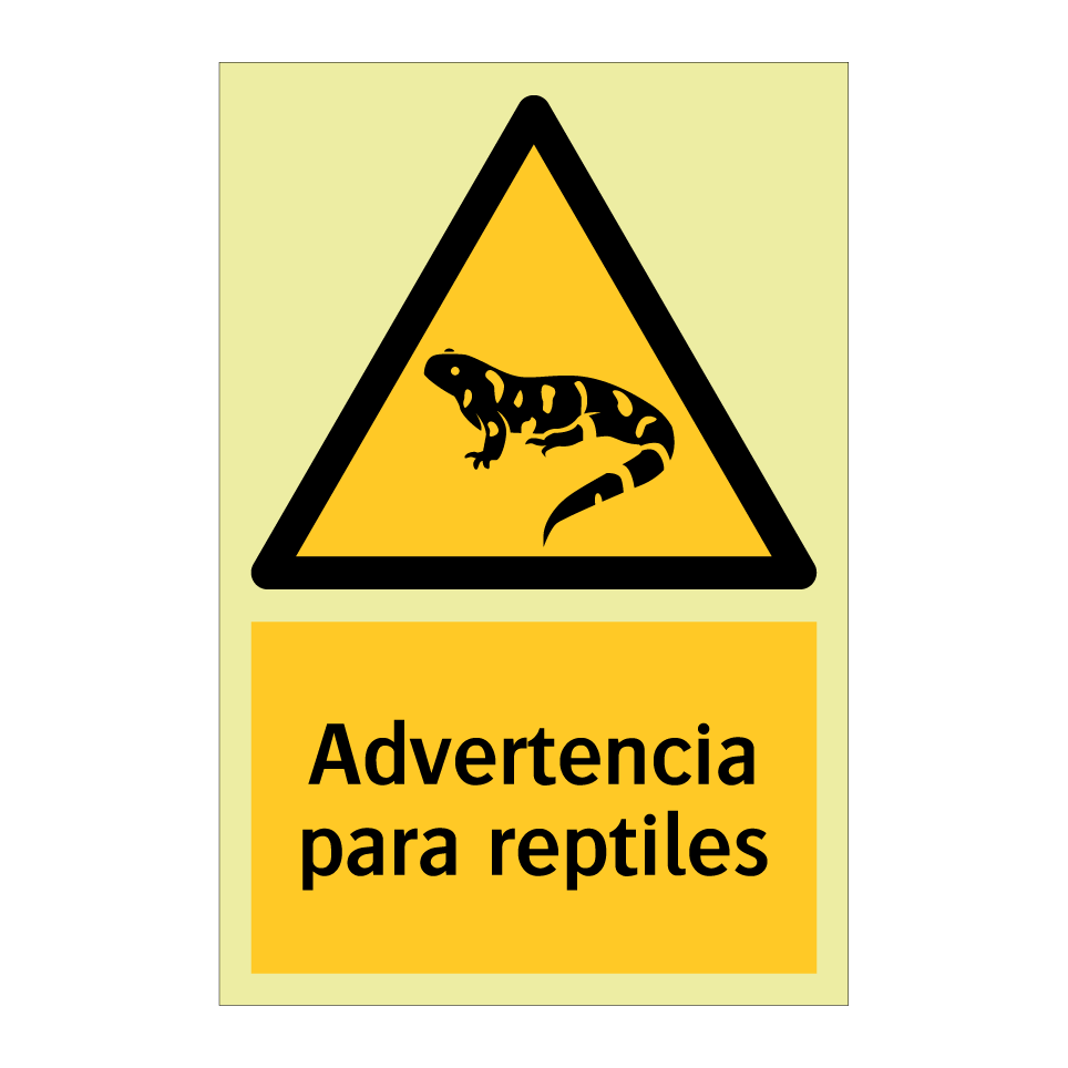 Advertencia para reptiles