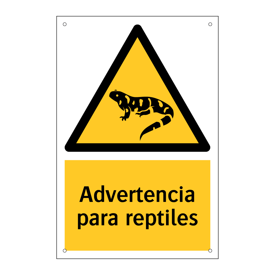 Advertencia para reptiles