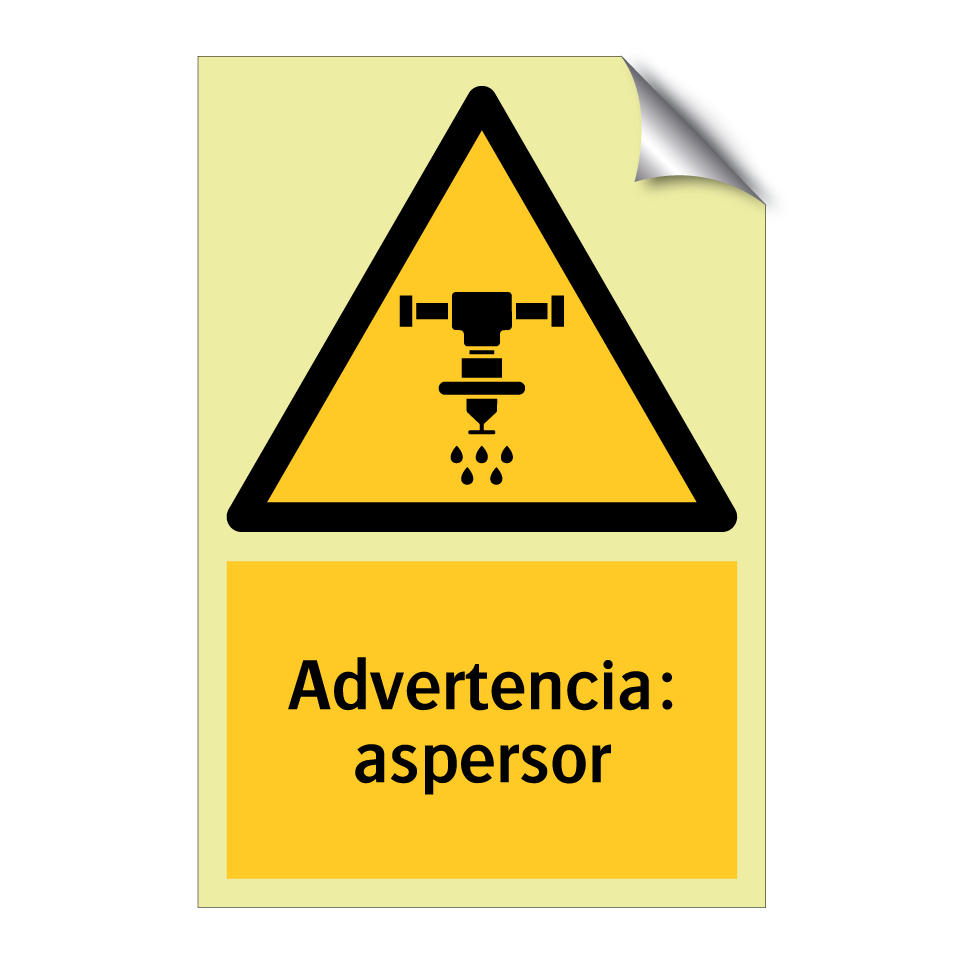 Advertencia: aspersor