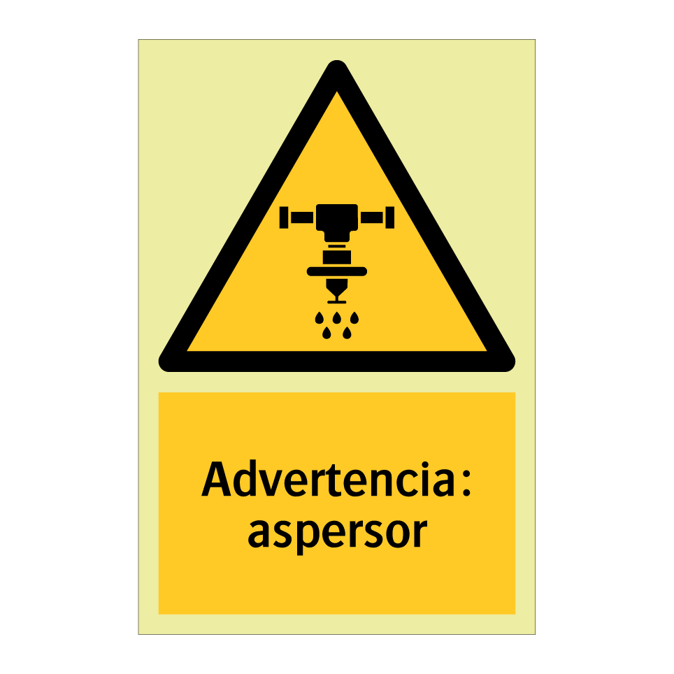 Advertencia: aspersor