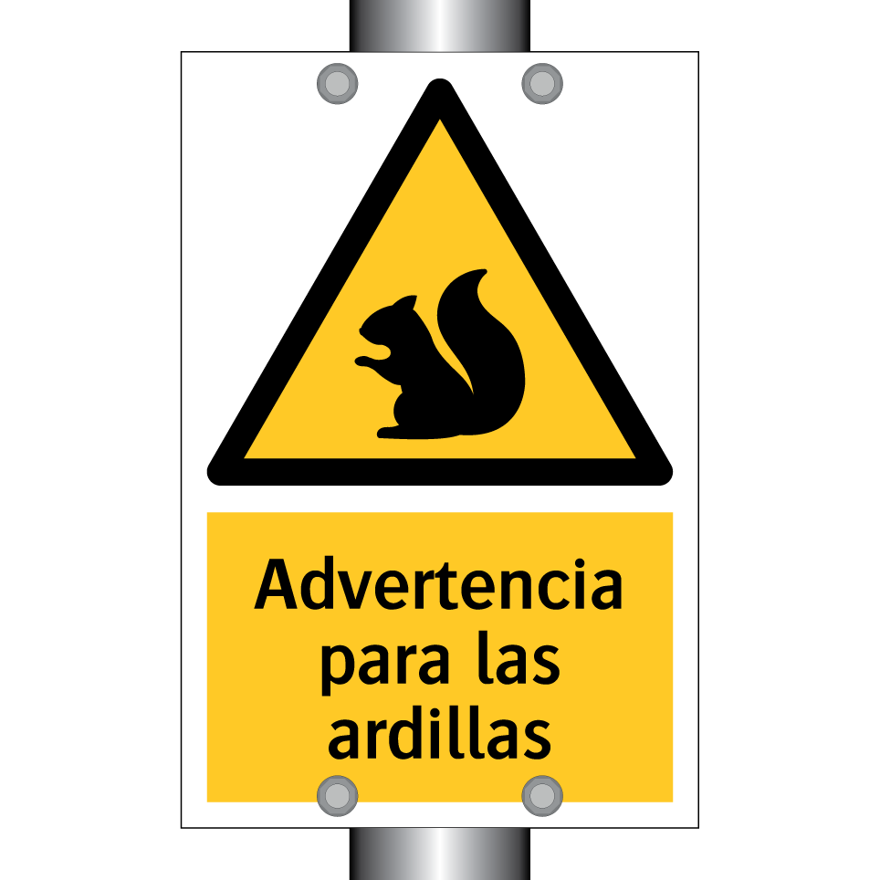 Advertencia para las ardillas