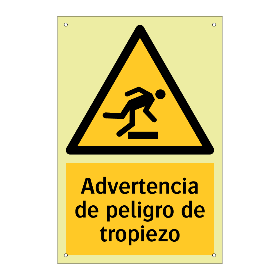 Advertencia de peligro de tropiezo