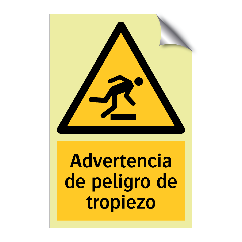 Advertencia de peligro de tropiezo