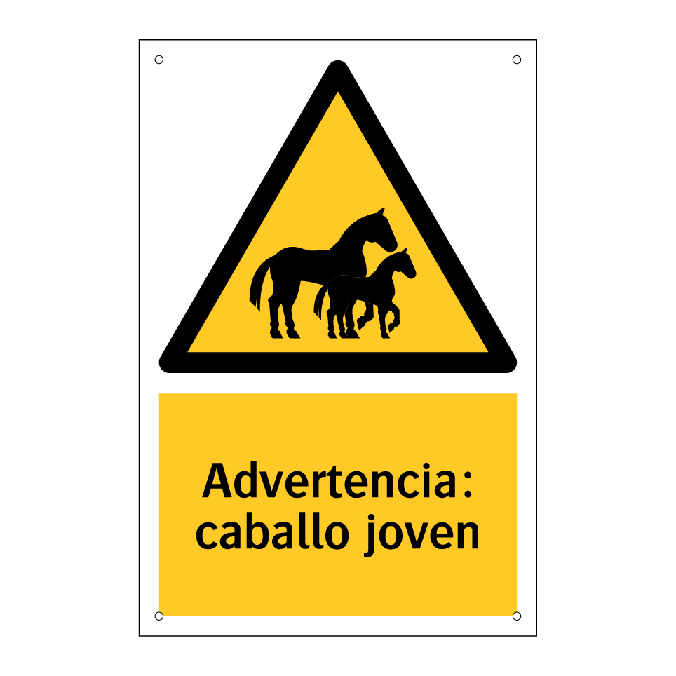 Advertencia: caballo joven