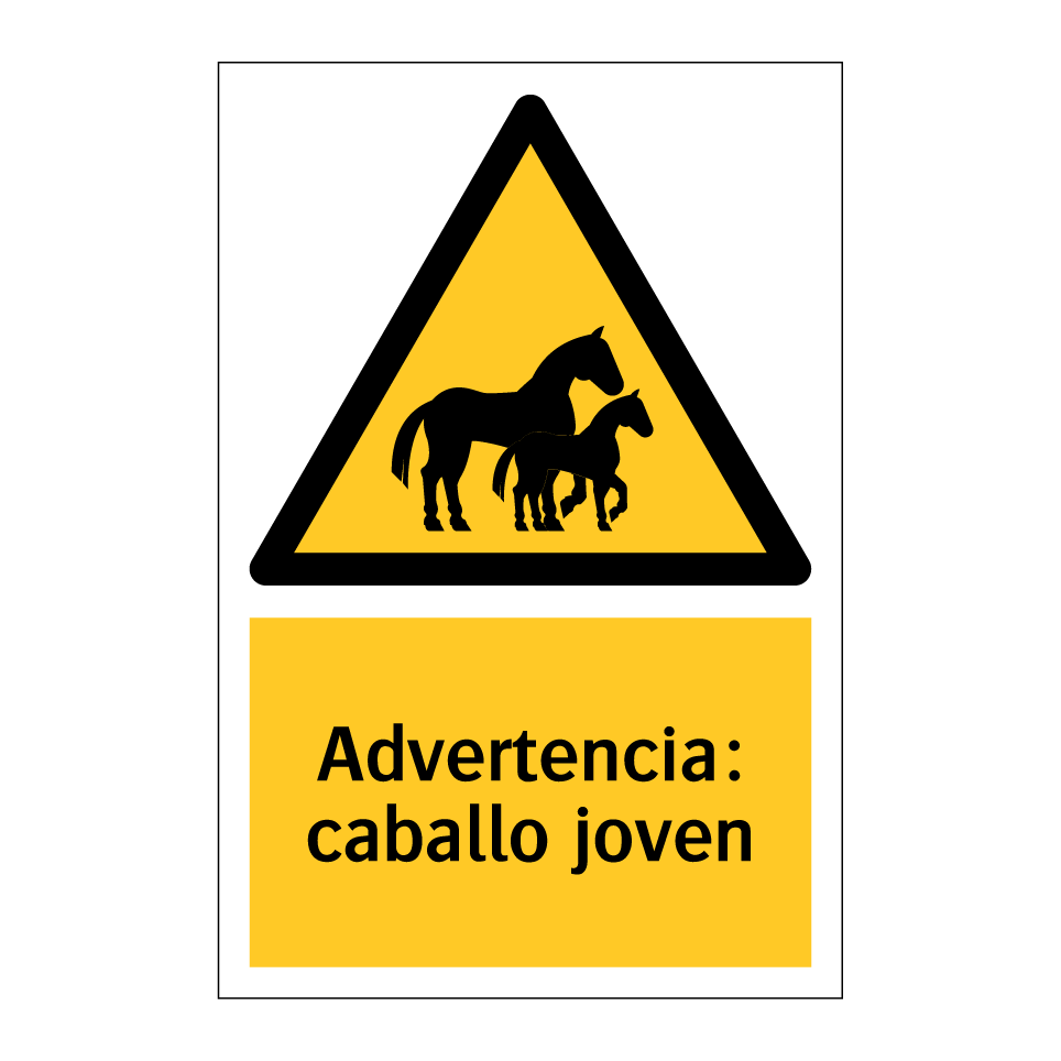 Advertencia: caballo joven