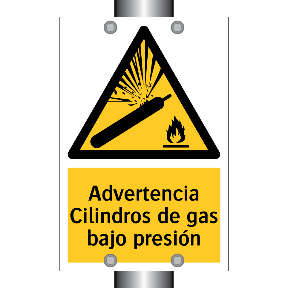 Advertencia Cilindros de gas bajo presión