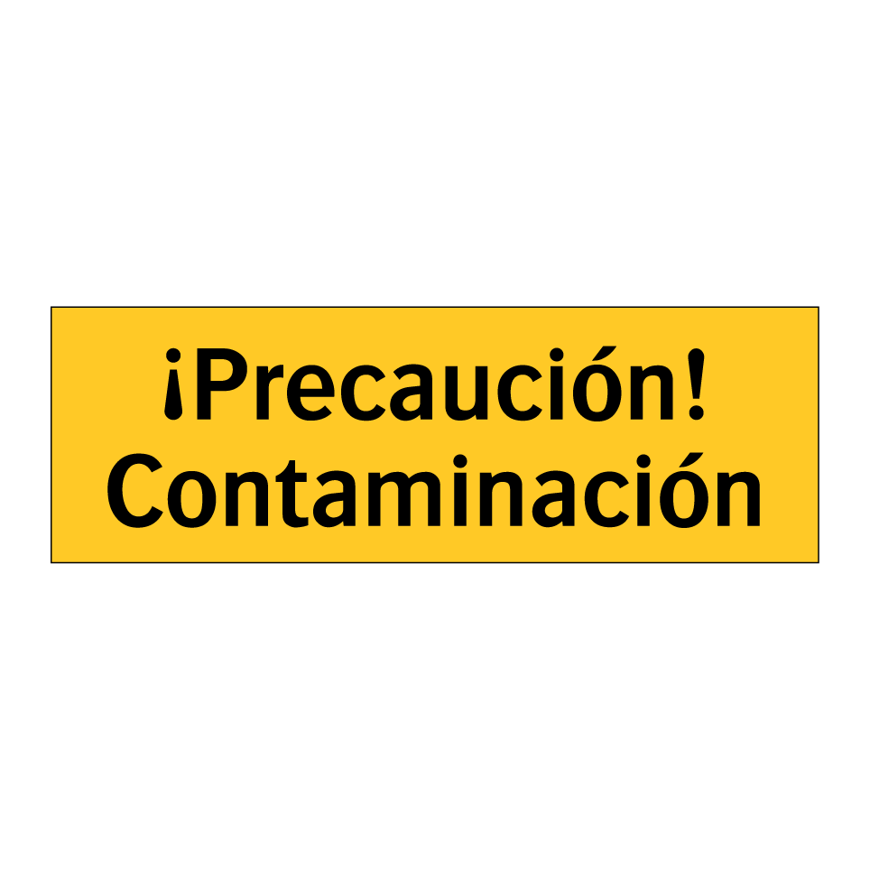 ¡Precaución! Contaminación