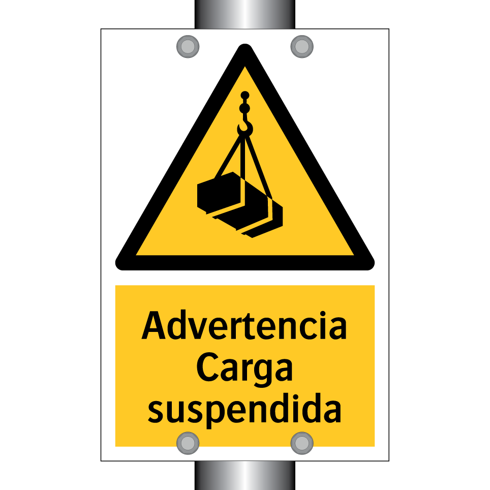 Advertencia Carga suspendida