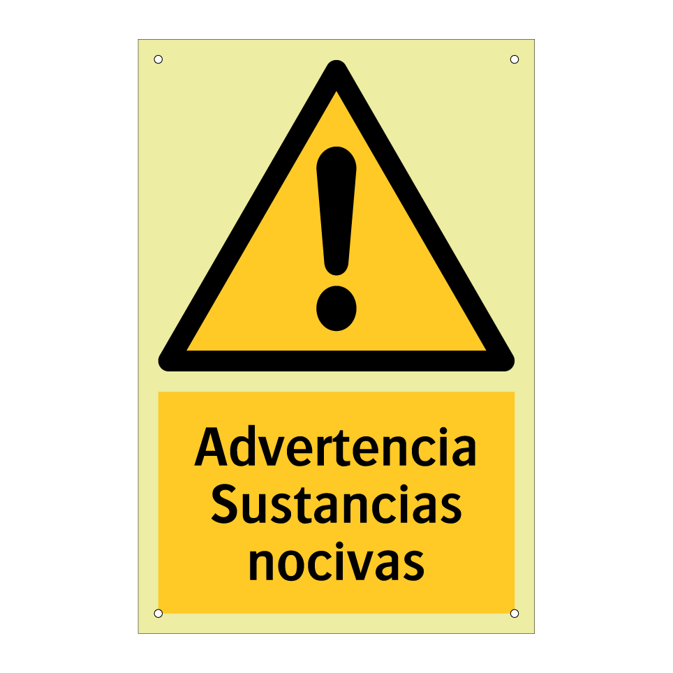 Advertencia Sustancias nocivas