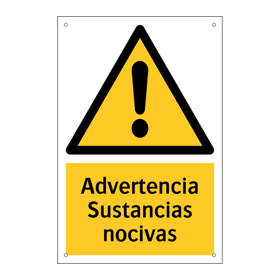 Advertencia Sustancias nocivas