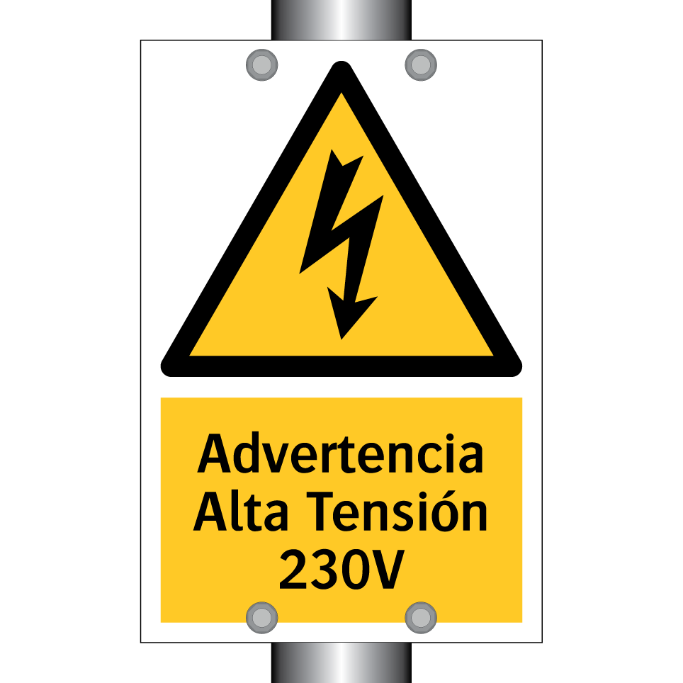 Advertencia Alta Tensión 230V