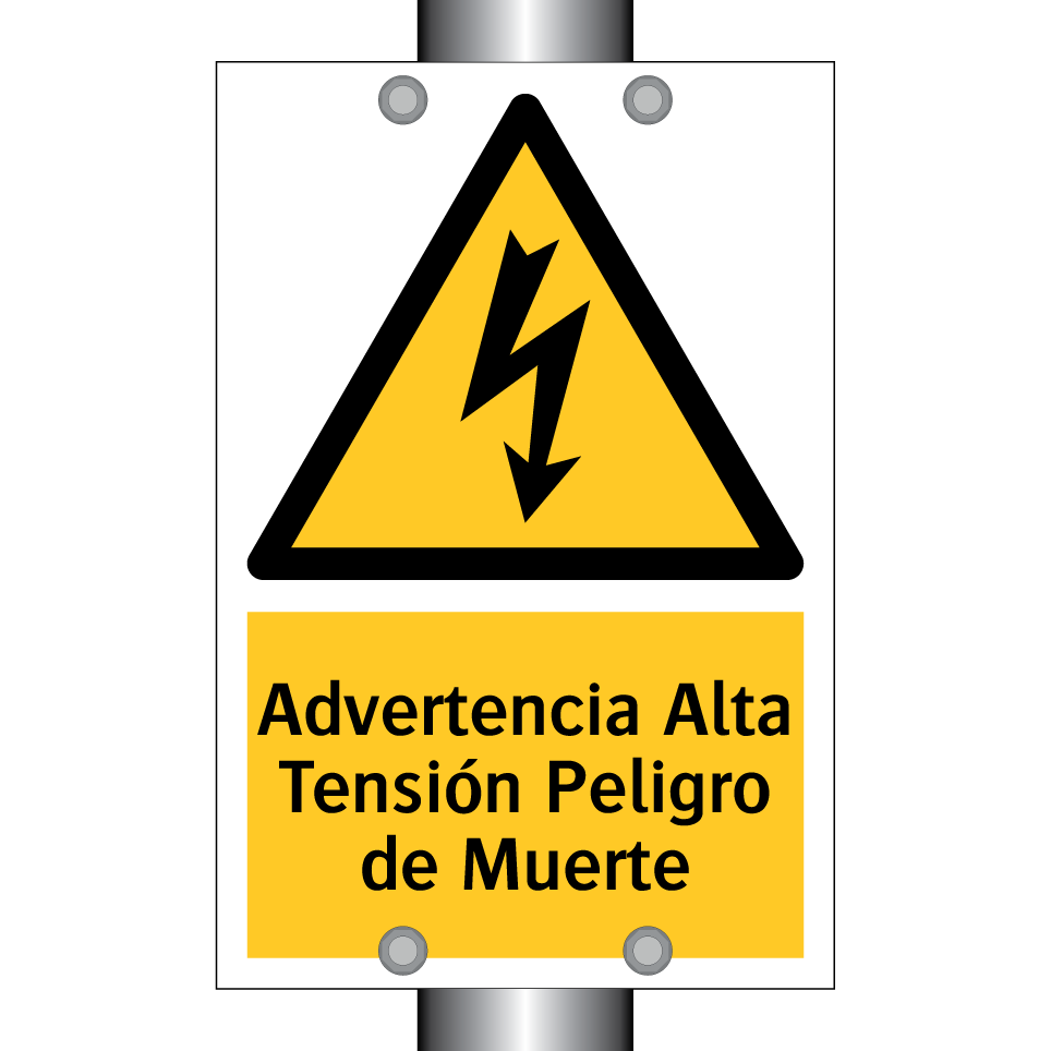 Advertencia Alta Tensión Peligro de Muerte