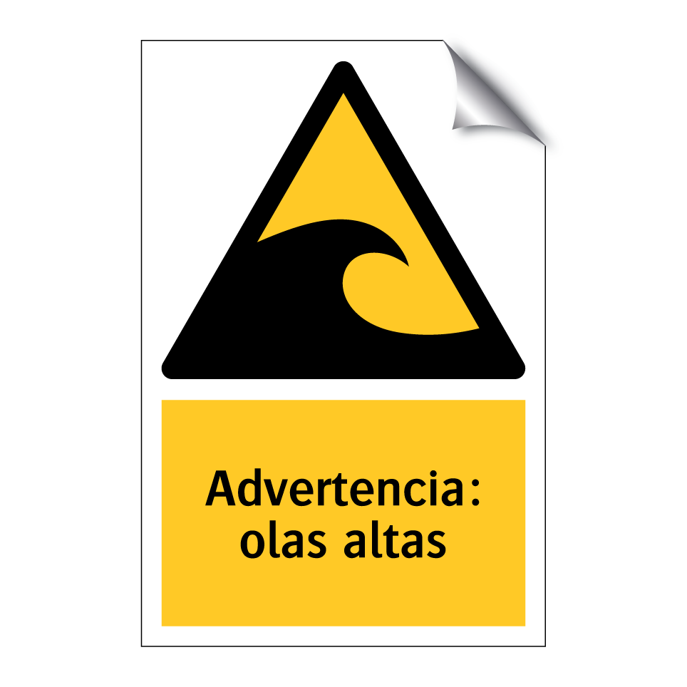 Advertencia: olas altas