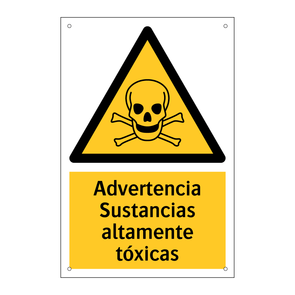 Advertencia Sustancias altamente tóxicas