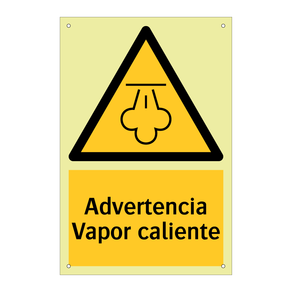 Advertencia Vapor caliente