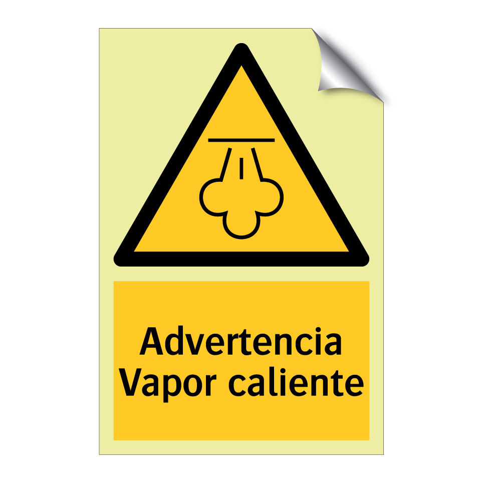 Advertencia Vapor caliente
