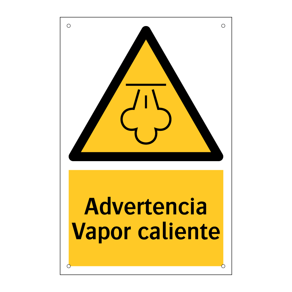 Advertencia Vapor caliente