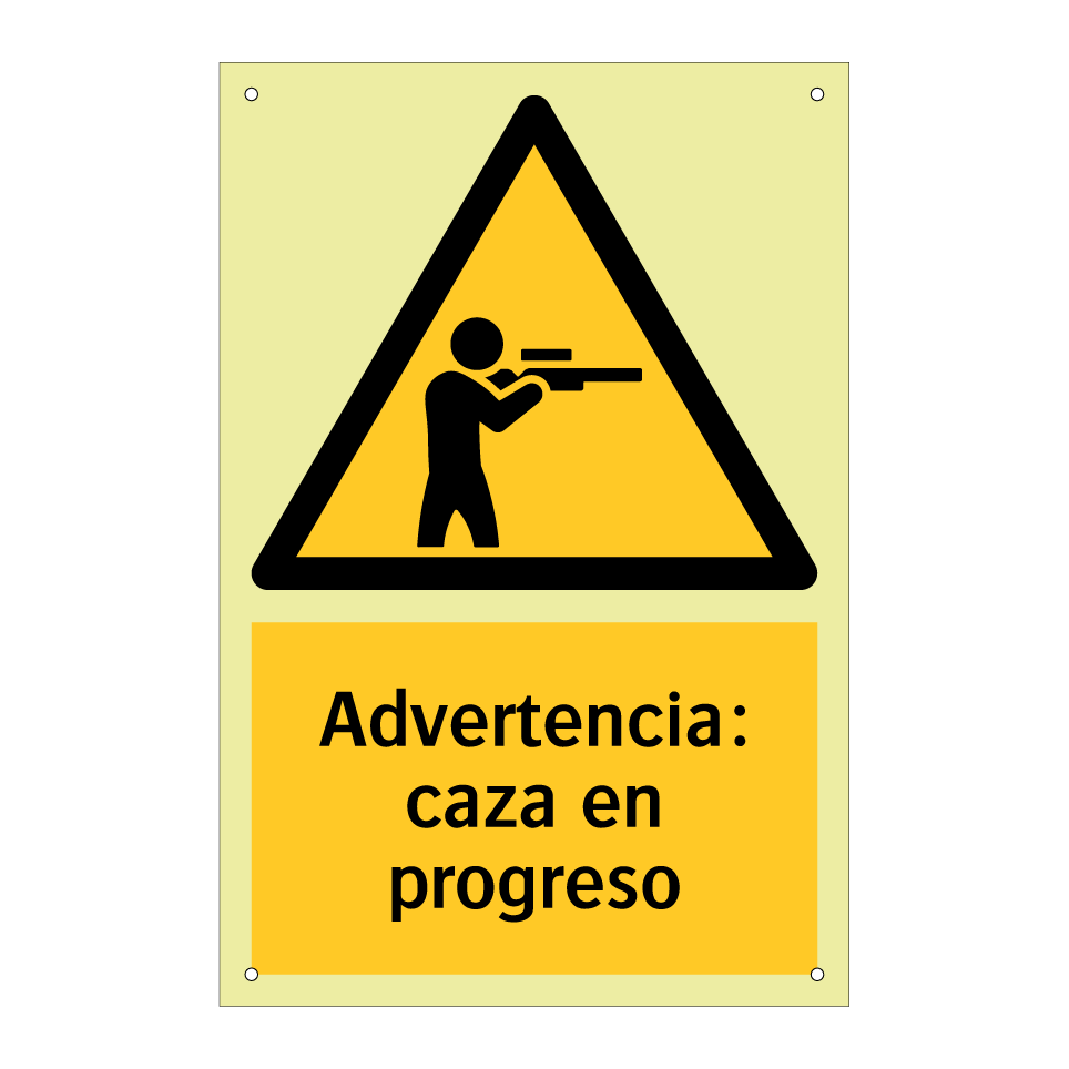 Advertencia: caza en progreso
