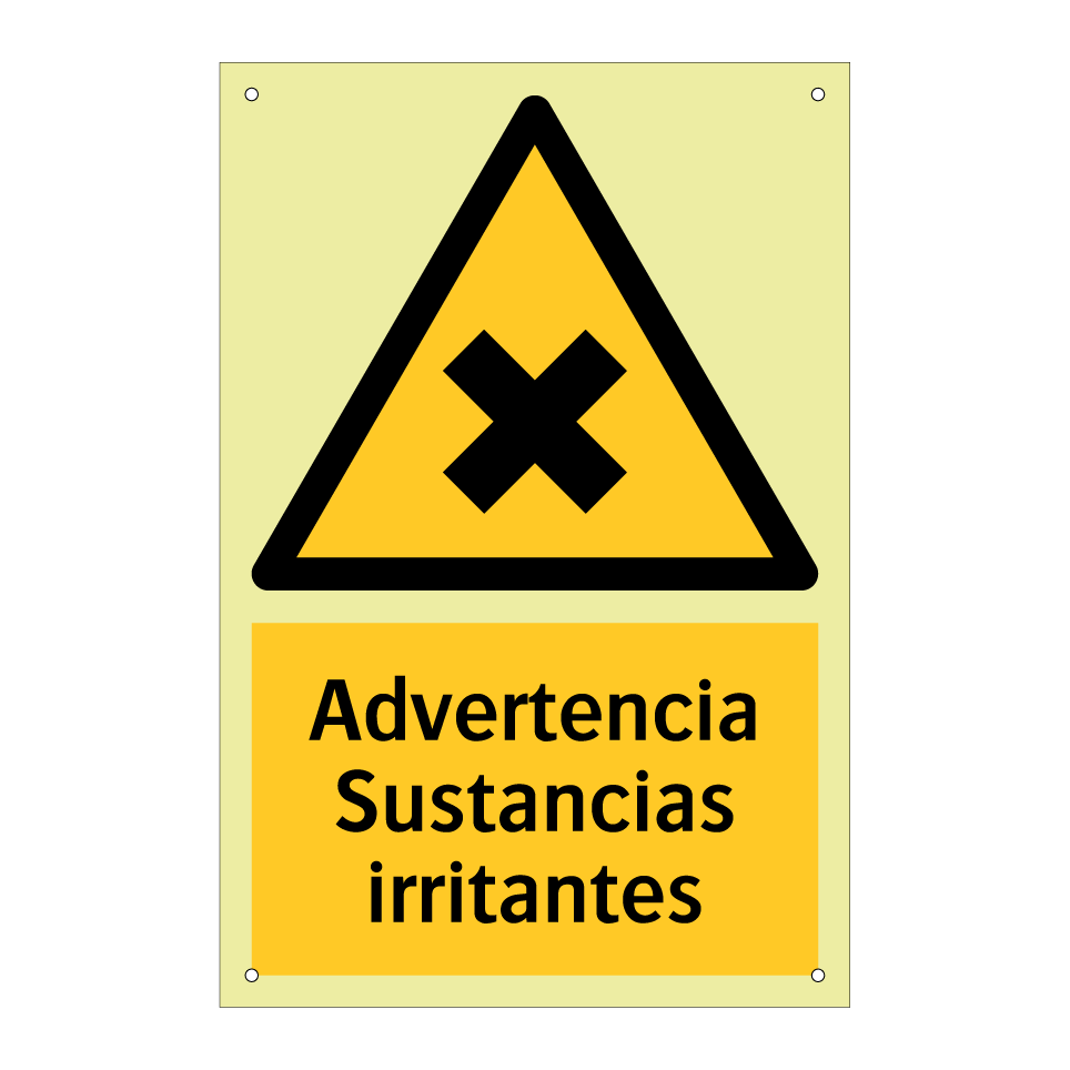 Advertencia Sustancias irritantes