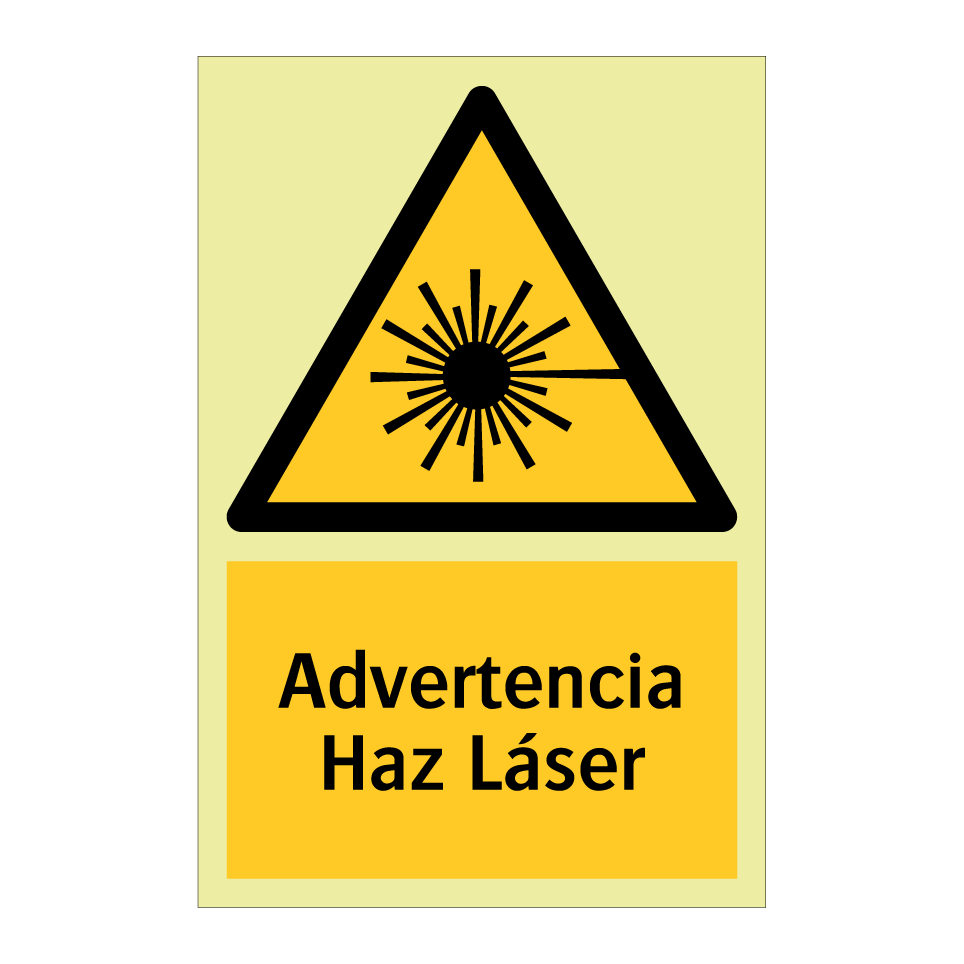 Advertencia Haz Láser