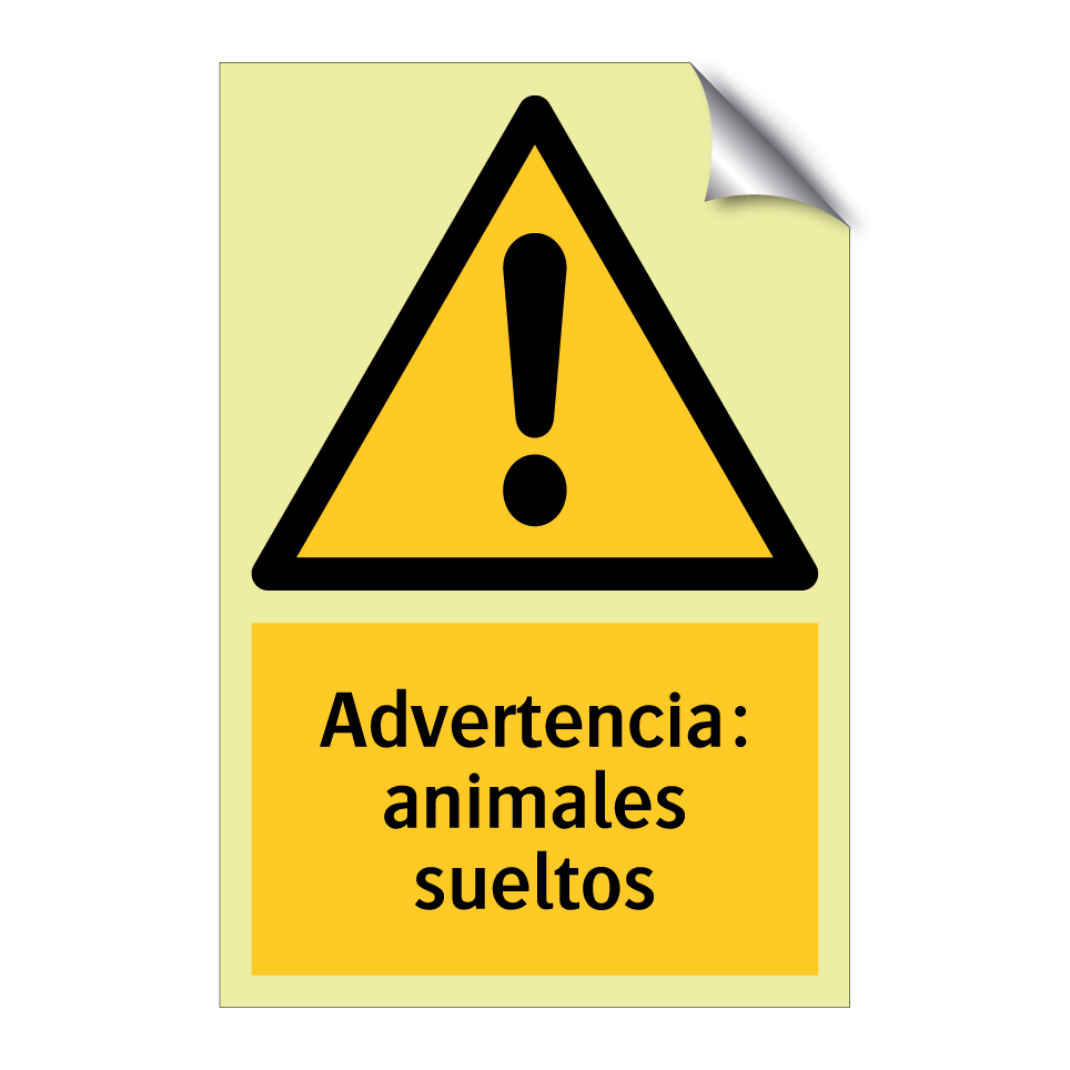 Advertencia: animales sueltos