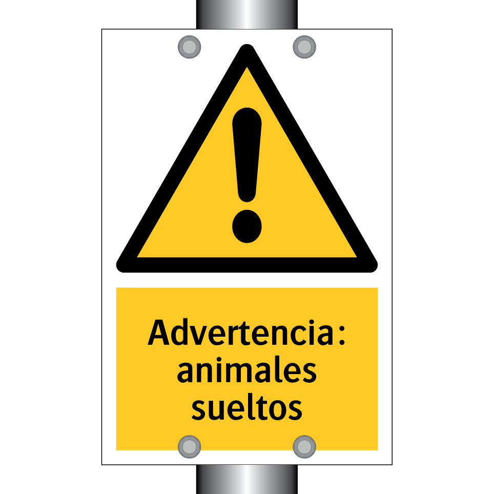 Advertencia: animales sueltos
